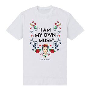 Frida Kahlo Unisex Adult I Am My Own Muse T-Shirt / White